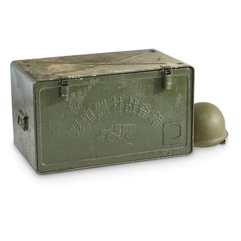 small chinese navy metal box surplus|military metal storage containers.